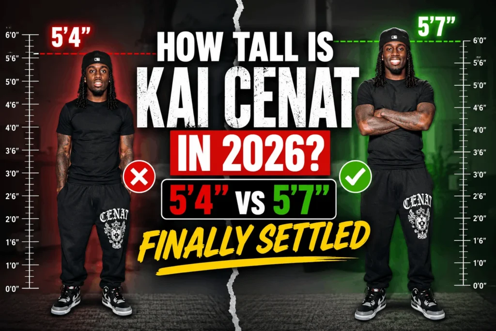 how tall is kai cenat height 2026